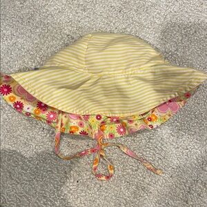 i play | Yellow and White Striped Sun Hat | Toddler